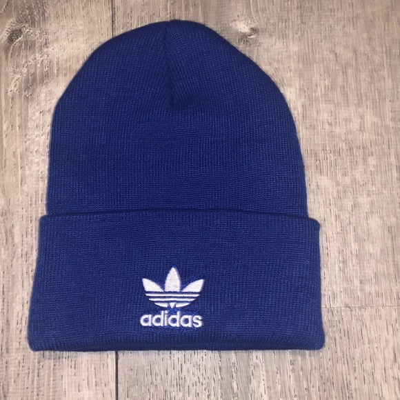 adidas Accessories - NWOT Adidas Royal Blue Logo Winter Beanie